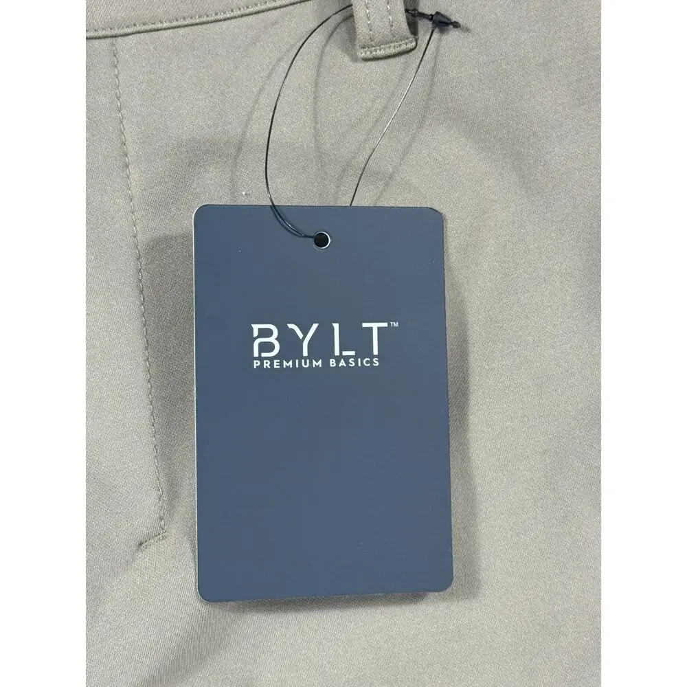 BYLT Pants Mens 34 Tall Taupe Everyday Pant Stretch Travel Golf Casual